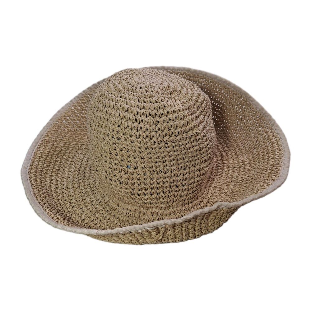 Eddie Bauer 100% Natural Fibers Beach Sun Hat Wide Brim Floppy One Size Outdoors